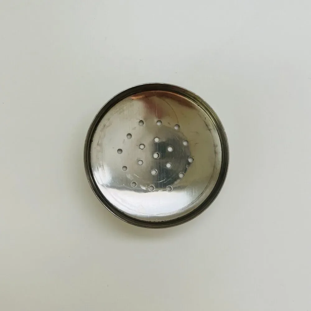 Vintage Diamond Point Glass Sugar Shaker With Metal Screw-On Lid